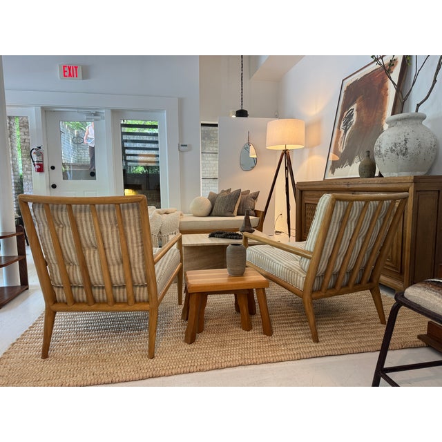 Mid-Century Modern Pair of t.h. Robsjohn-Gibbings Lounge Chairs For Sale - Image 3 of 15