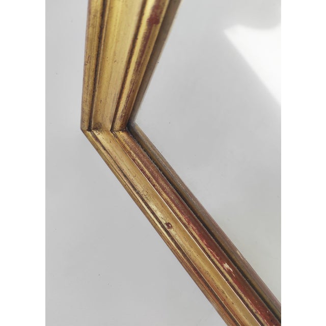 French Mirror in Gilded Wood, 1950s For Sale - Image 9 of 11