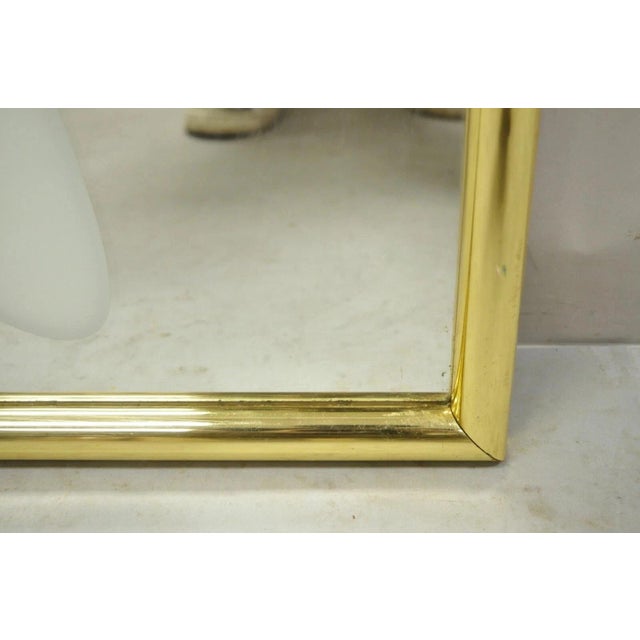 Gold Vintage Art Deco Style 38" Square Art Wall Mirror With Vogue Woman in Hat For Sale - Image 8 of 11