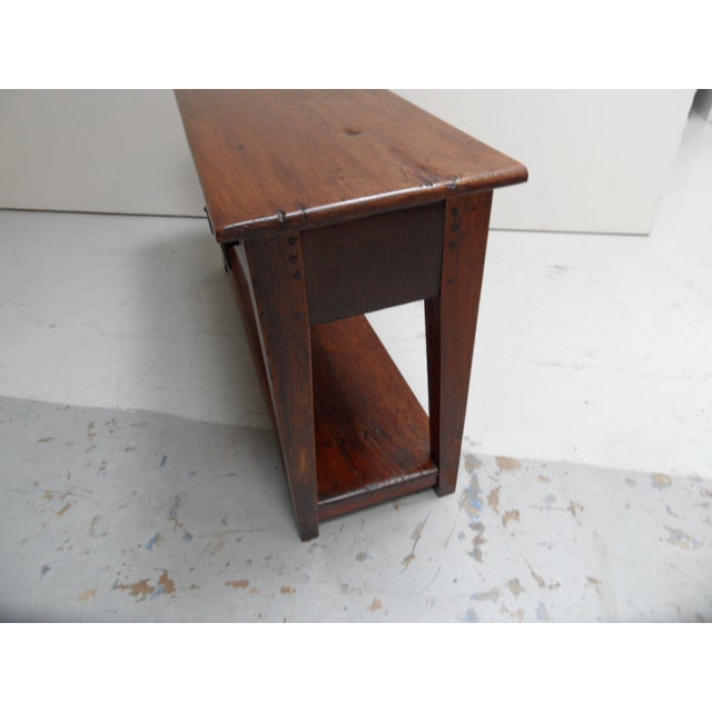 Antique Spanish Sidetable with Two Drawers, 1890s For Sale - Image 9 of 15