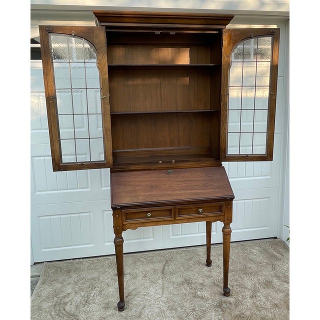 Vintage Thomasville French Country Secretary Desk W/Seeded Glass Chairish