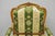 Antique French Louis XV Style Green & Gold Walnut Fauteuil Arm Chairs - A Pair For Sale - Image 4 of 12