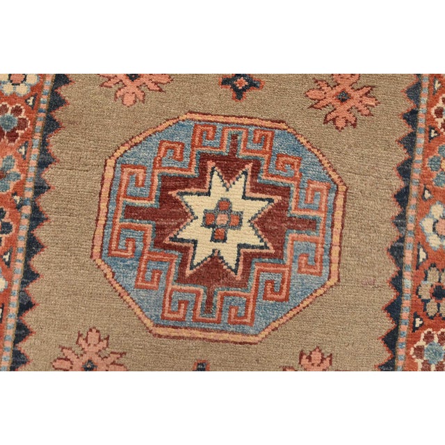 2020s Kazak Runner 2’8” X 9’5” Brown Wool Tribal Hand-Knotted Oriental Rug For Sale - Image 5 of 13