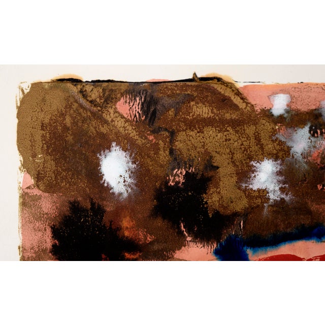 The Kiss - Abstract Figurative Composition in Acrylic on Paper A bold abstract painting by California-based artist,...