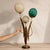 1960s Mid-Century Modern Atomic Three-Globe Spun Lucite/Acrylic Spaghetti Lamp With Walnut For Sale - Image 4 of 8