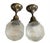 1920s 1920s American Sheffield Holder Flush Pendants With Geometric Original Glass Shades - Pair For Sale - Image 5 of 5