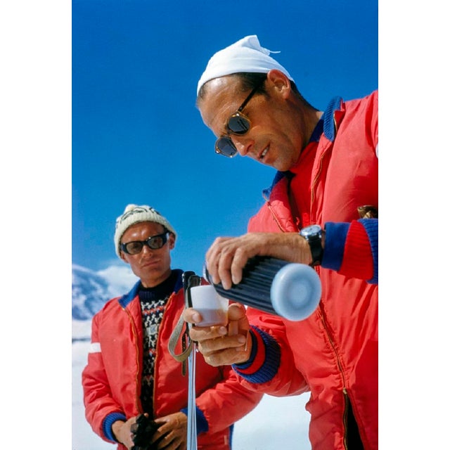 Haute Route Drink Stop by Toni Frissell Two friends stop for a coffee break on their journey through the infamous Haute...
