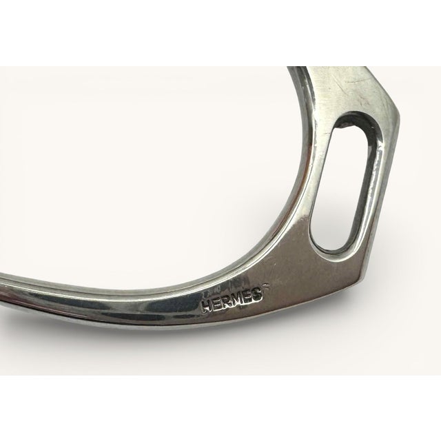 Metal Signed Vintage Hermes Stirrup Napkin Rings With Giftbox - Set of 12 For Sale - Image 7 of 7