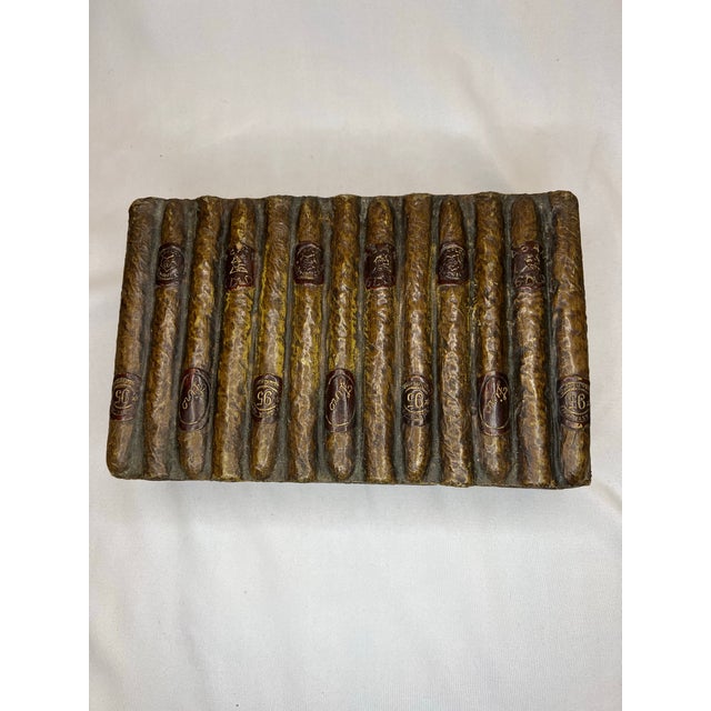 Traditional Vintage Cigar Covered Box For Sale - Image 3 of 11