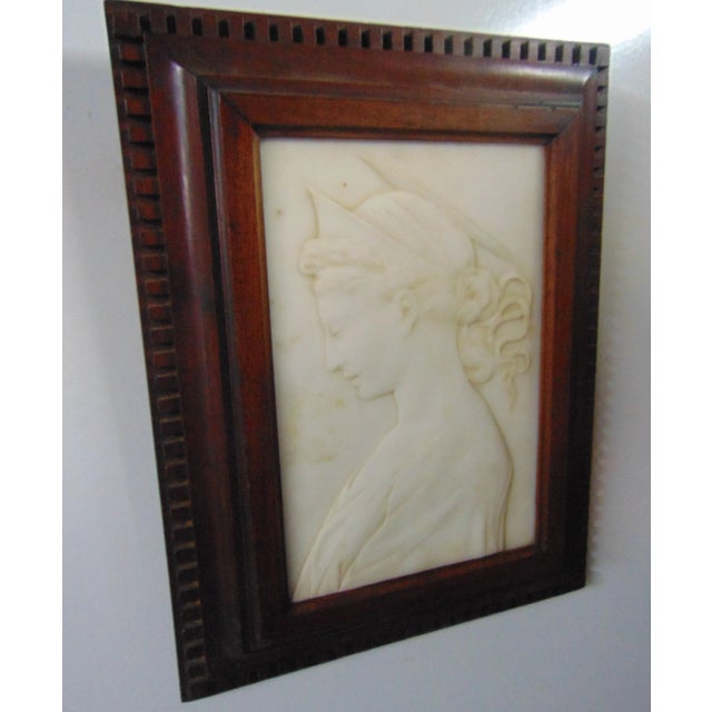 19th Century St Cecelia Carved Marble Plaque For Sale In Philadelphia - Image 6 of 10