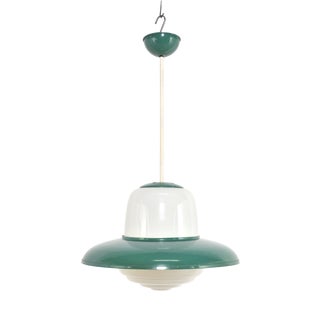 Vintage Pendant Light in Opaline, 1950s For Sale