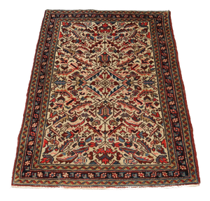 Vintage Middle Eastern Mehraban Rug in Wool