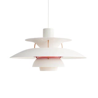 Poul Henningsen Ph 5 Pendant for Louis Poulsen in Modern White For Sale