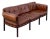 Vintage Cognac Leather 3-Seater Sofa Attributed to Arne Norell for Coja For Sale