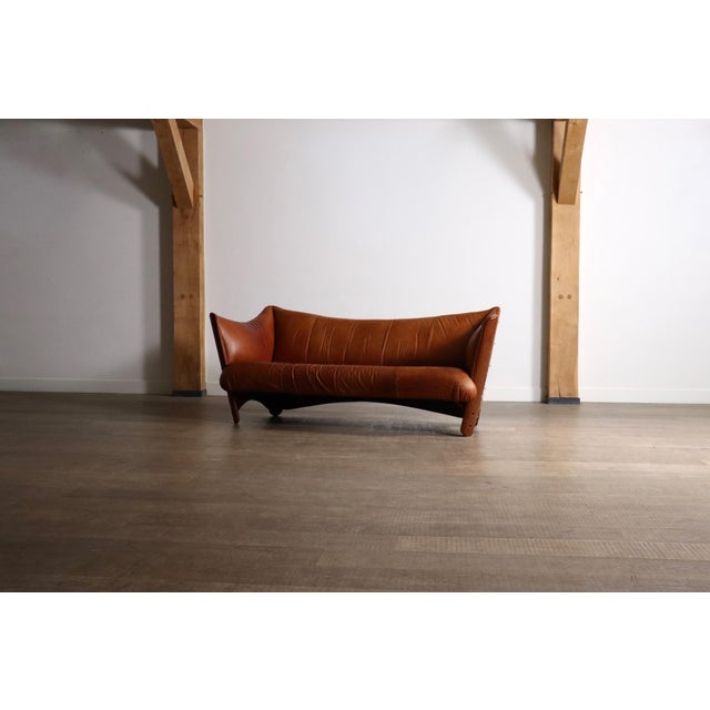 Wood Mid-Century Cognac Leather and Wood Sofa from Pacific Green, Australia, 1970s For Sale - Image 7 of 18