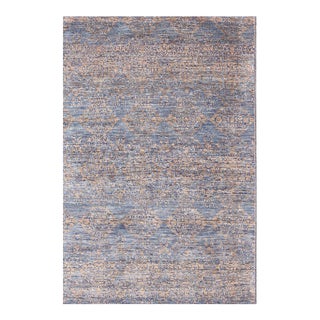 All-Over Transitional Rug in Shades of Blue and Brown For Sale