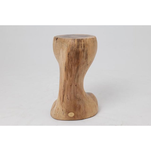 Early 21st Century Walnut Sculptural Side Table by Logniture For Sale - Image 5 of 13