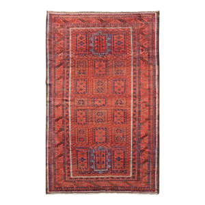 Antique Baluch Tribal Rug With All-Over Geometric Design in Red 5'11 X 10