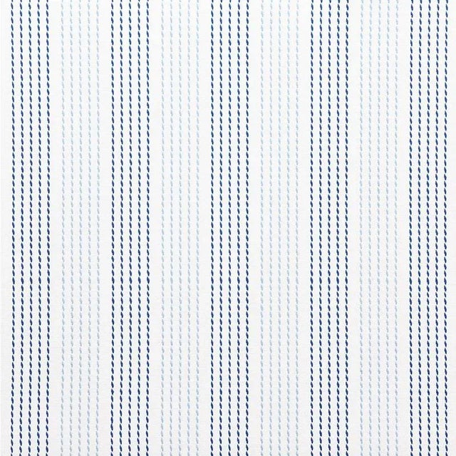 Running Stitch is a classic stripe embroidered on a dobby weave ground. Its unique texture and dimension make it an...