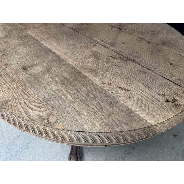French Carved Oak Hunting Table, 1860 For Sale - Image 12 of 14