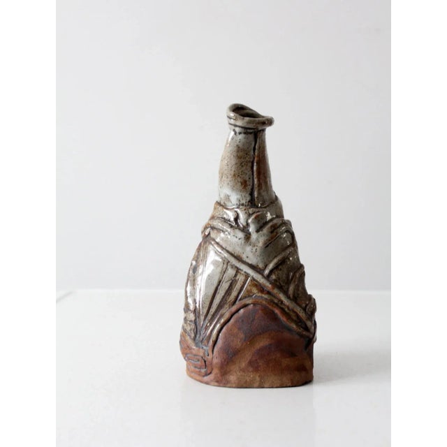 Vintage Free Form Studio Pottery Vase For Sale - Image 10 of 10