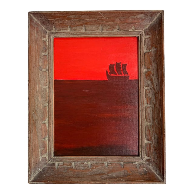 Contemporary Impressionist Style Seascape Painting on Canvas, Framed For Sale