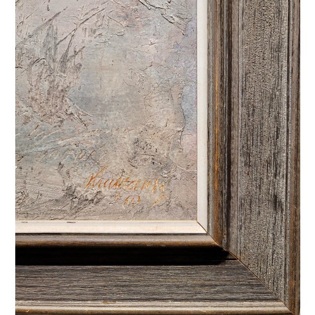 Mikulas Kravjansky - I Love You - Three Faces on the Wall -1969 Oil Painting For Sale - Image 9 of 12