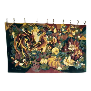 1960s French Mid Century Modern Herve Lelong Aubusson Tapestry