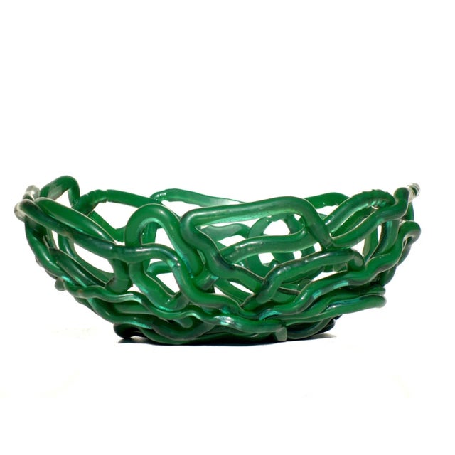 Modern All Fruits Fish Bowl in Green Resin by Gaetano Pesce, 2004 For Sale - Image 3 of 6