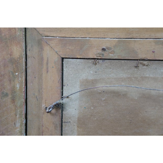 Wood Mid Century Rowboat Sailboat Tree Lined River Lake Seascape Print For Sale - Image 7 of 10