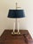 Gold 1960s French Provincial Brass Bouillotte Lamp With Black Tole Shade For Sale - Image 8 of 10