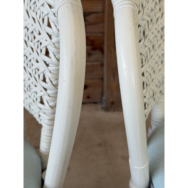 Pair of Vintage Coastal Whitecraft Rattan Side Chairs For Sale - Image 10 of 12