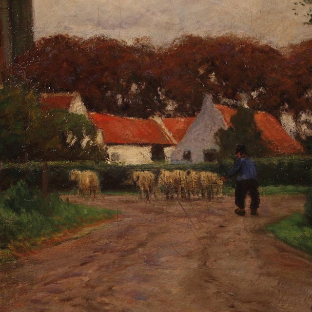 G. V. Hoven, Landscape, 1918, Oil on Canvas For Sale - Image 11 of 16