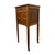 Antique Marble-Top Wooden Nightstand / Bedside Cabinet With Porcelain Interior & Inlaid Accent. For Sale - Image 4 of 10