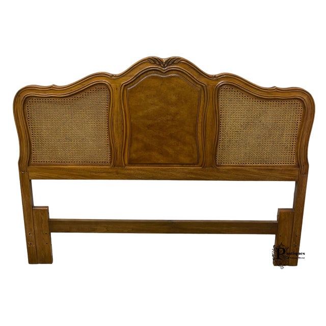 Vintage Thomasville French Provincial Style Walnut & Oak Queen Size Headboard Chairish