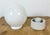Vintage White Porcelain and Glass Ceiling Light, 1970s For Sale - Image 6 of 12