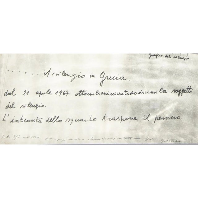 First Project of Silence - Photolithograph with Hand Notes by Gina Pane - 1970 1970 For Sale - Image 3 of 4