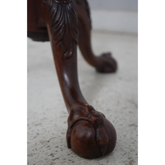 Gorgeous Chippendale Ball & Claw Mahogany Tilt Top Table For Sale - Image 4 of 12