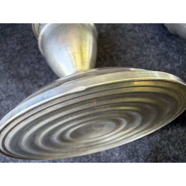 Vintage Sterling Silver Duchin Pierced Weighted Candlesticks a Pair For Sale - Image 12 of 13