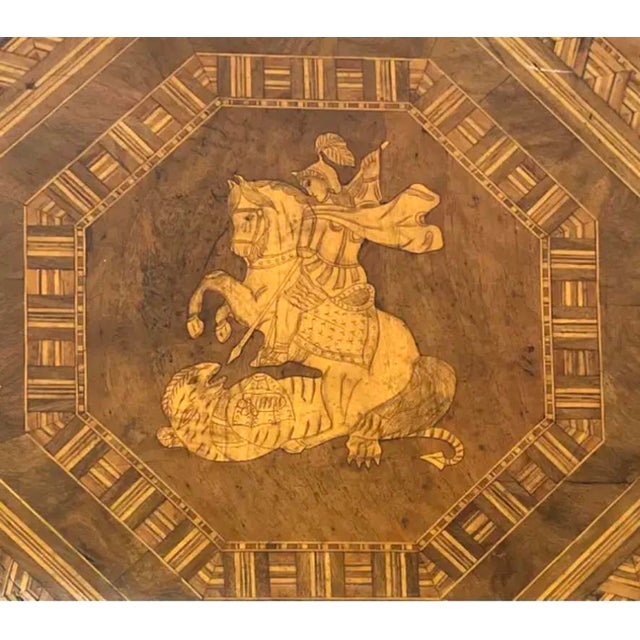 Brown Italian Round Sorrento Side Table For Sale - Image 8 of 8