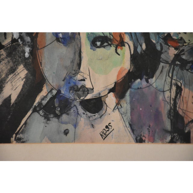 Abstract 1970s Michael Ross Abstract Watercolor Painting For Sale - Image 3 of 5