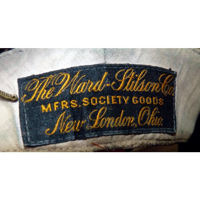 19th Century Knights Templar Officer's Collar Royal Purple Velvet With Metallic Passementerie For Sale - Image 4 of 4