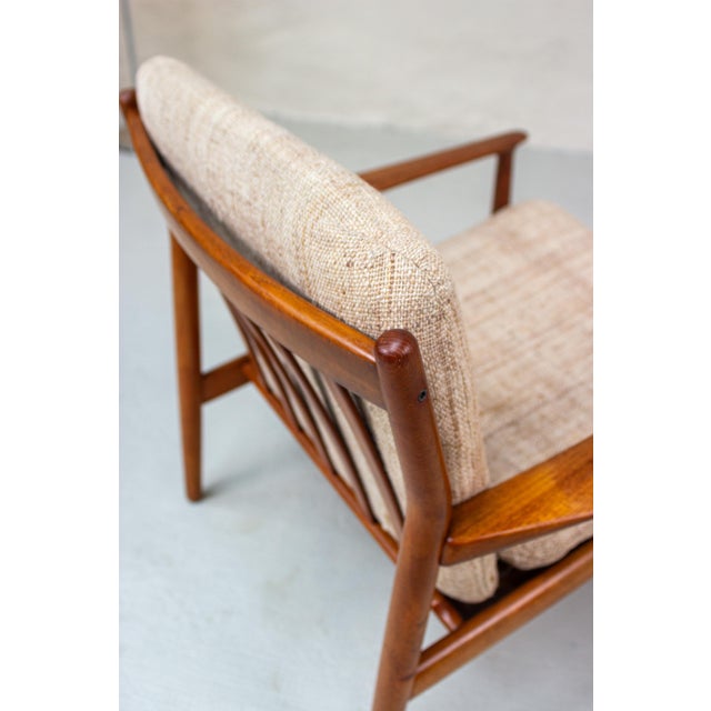 Beige Vintage Danish Teak Easy Chair by Svend Aage Eriksen for Glostrup, 1960s For Sale - Image 8 of 18