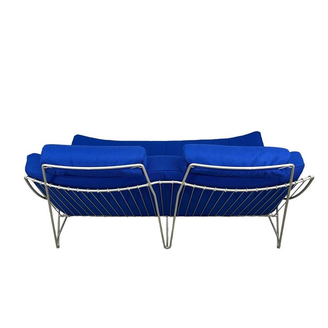 Textile Vintage Blue Volare 2-Seater Sofa by Jan Armgard for Leolux For Sale - Image 7 of 18