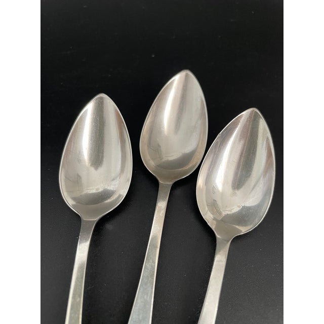1900 - 1909 C. Preusser Jewel Co. Madam Jumel Sterling Five O'Clock Spoons With Mono I, Set of 3 For Sale - Image 5 of 9
