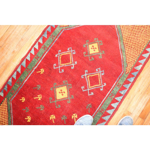 Early 20th Century Turkish Anatolian Runner - 3' x 10'11" For Sale - Image 10 of 18
