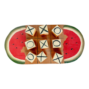 Late 20th Century Folk Art Watermelon Tic Tac Toe Game