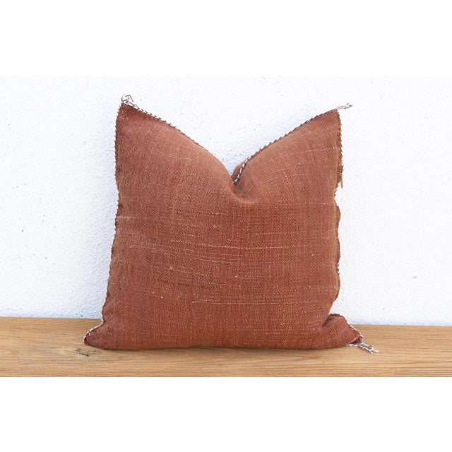 Textile Rusted Lantern Cactus Silk Moroccan Pillow For Sale - Image 7 of 7