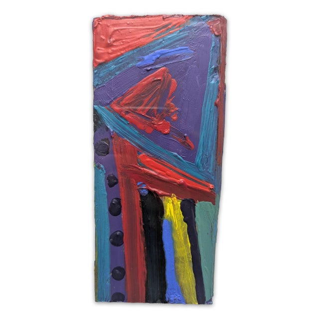 1990s Contemporary Abstract Acrylic on Wood "Mirror Me" by Anthony Frost For Sale - Image 5 of 6