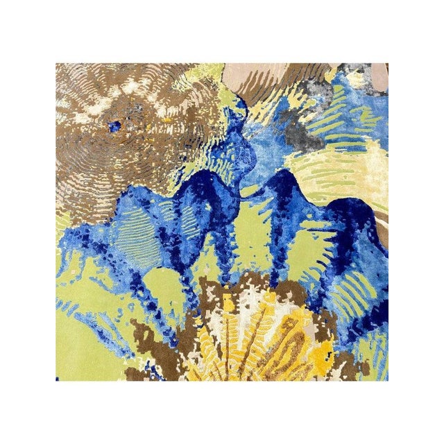 1990s Handwoven Modern Abstract Area Rug 8x10 For Sale - Image 9 of 12